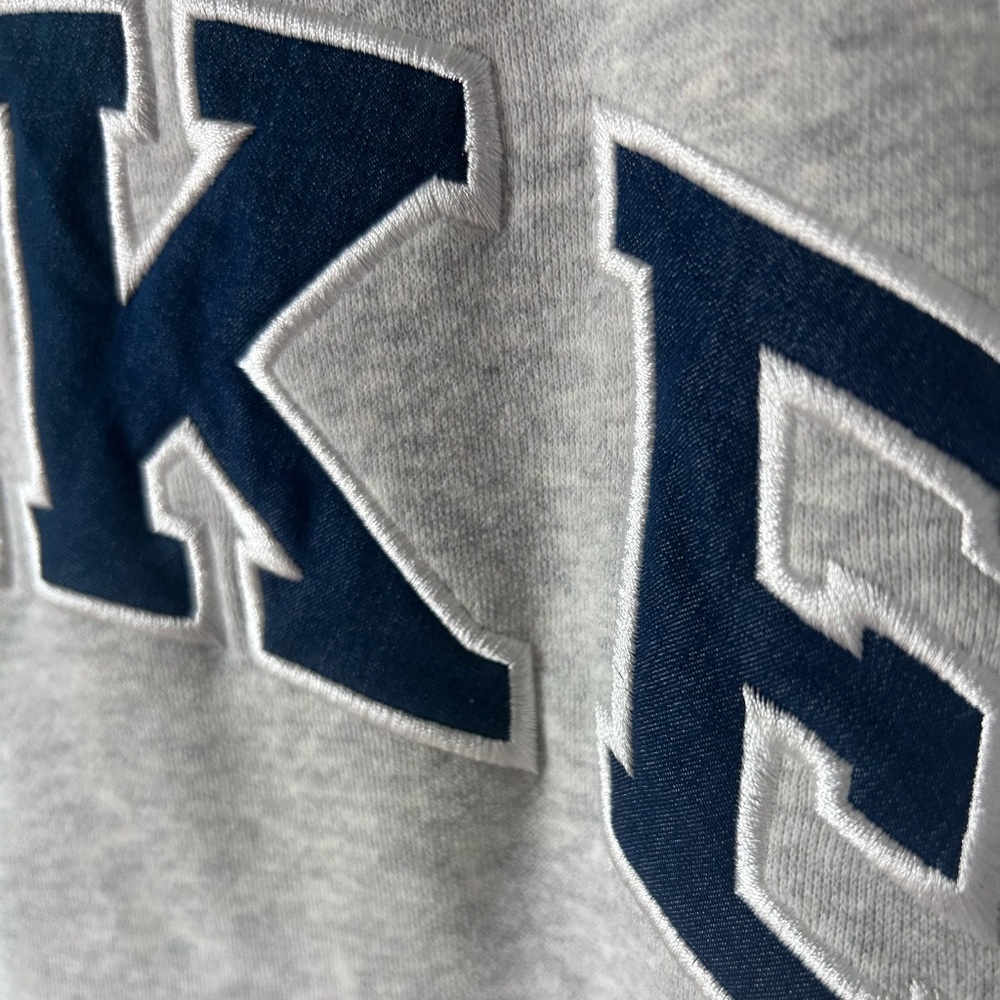 PARKE 100% AUTHENTIC Varsity Hoodie Sweatshirt- Grey/Navy- Size S/M - Picture 8 of 15